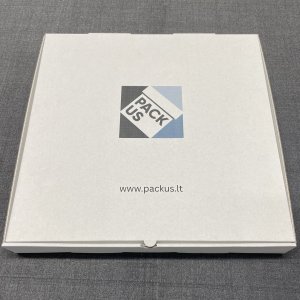 balta picos dėžutė su spauda